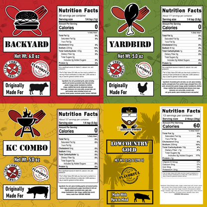 Backyard Bangers (4-Pack | Backyard, Yardbird, KC Combo, Lowcountry Gold)