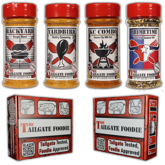 Grilling Essentials (4-Pack | Backyard, Yardbird, KC Combo, Primetime)