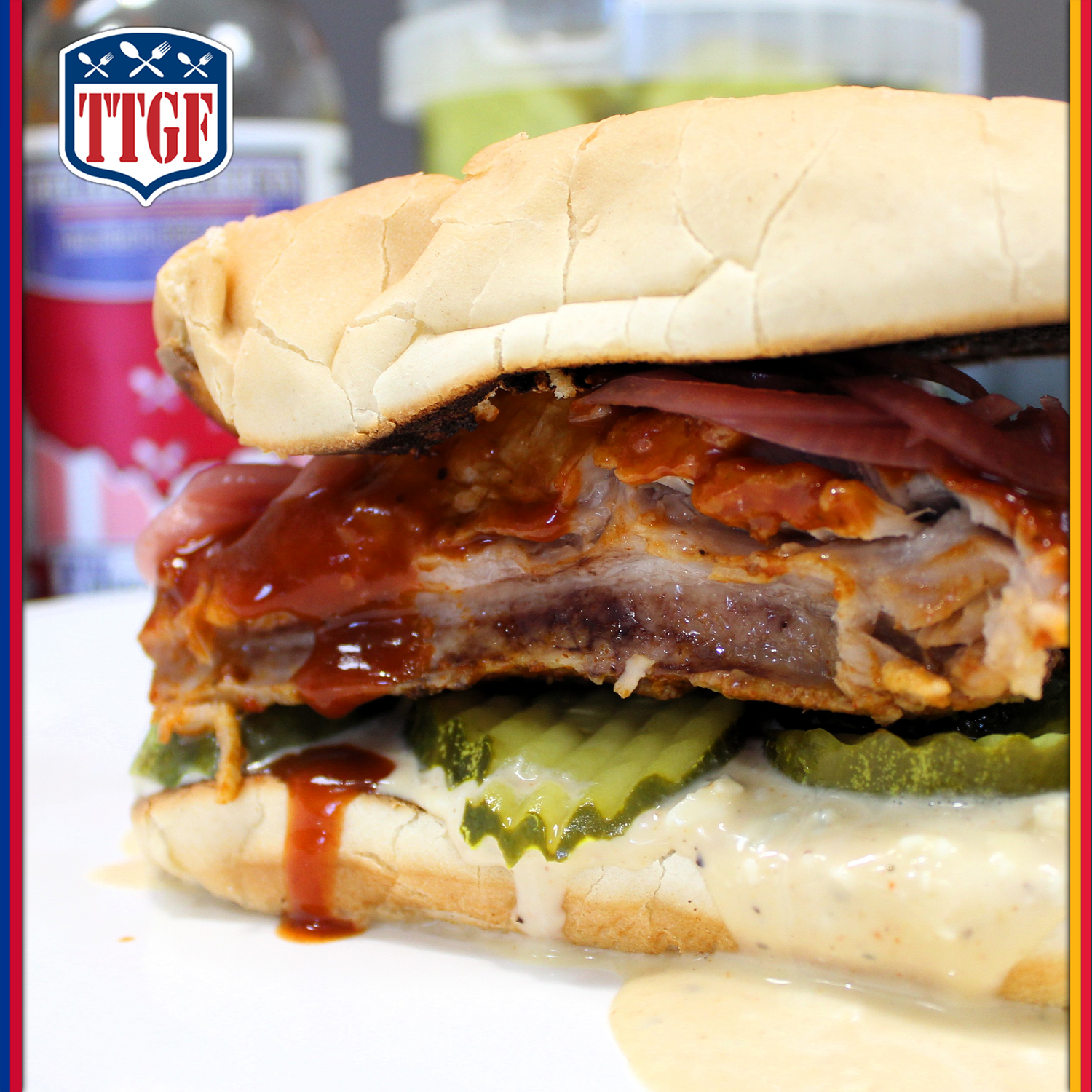 Buffalo BBQ McRib with Blue Cheese Sauce – The Tailgate Foodie