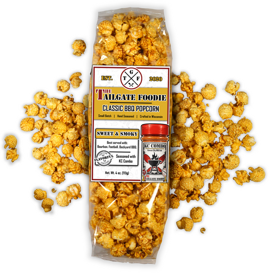 KC Combo BBQ Popcorn | Sweet and Smoky Butter Based Popcorn | 4 oz. Bag