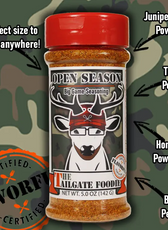 seasoning bottle with camo background