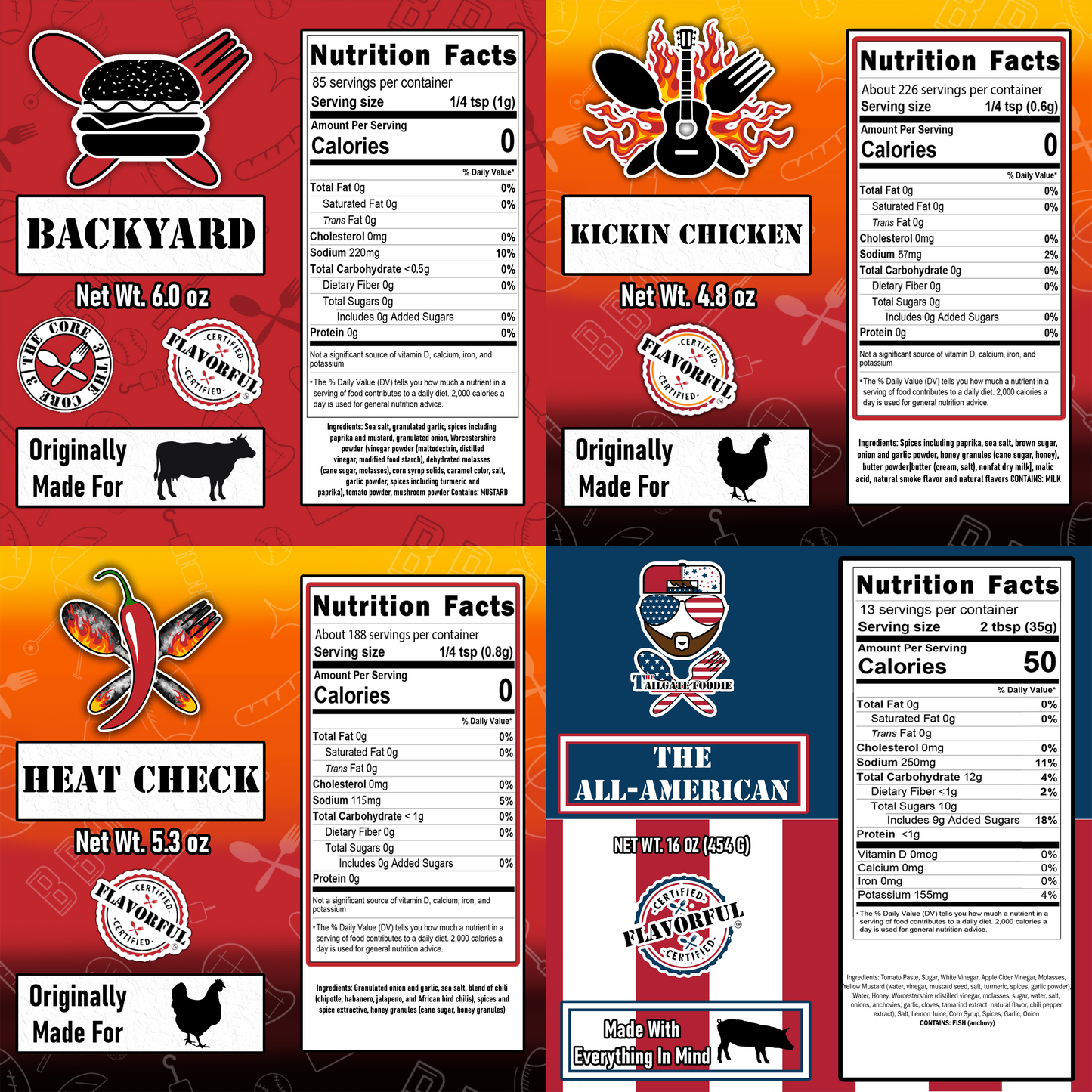 The Pre-Game (4-Pack | Backyard, Heat Check, Kickin' Chicken, The All-American)